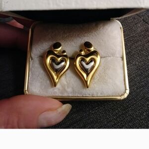Mother and child earrings 2 tone